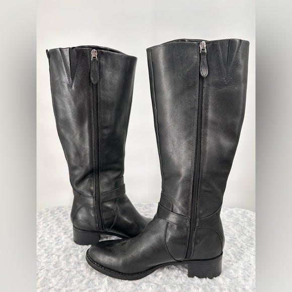 Franco Sarto Tall Leather Boots with Buckle Detail - Picture 5 of 9